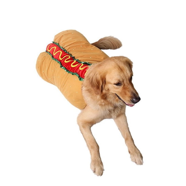 Suministros para mascotas Carnaval Mantener caliente Carnaval Perro Navidad Hot Dog Hamburguesa Disfraz de fiesta para mascotas (M)