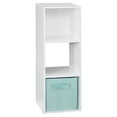 thumbnail image 3 of Closetmaid Stackable 3 Cube Shelving Unit Storage Organizer Cubeical, White, 3 of 6