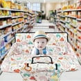 thumbnail image 2 of Shopping Cart Cover for Baby 2-in-30 High Chair Cover with Safety Harness Multifunctional Grey Pattern Cart Covers for Babies Soft Padded Grocery Cart Cover for Baby Boy Girl, 2 of 4