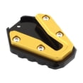 thumbnail image 2 of DYNWAVECA Motorcycle Kickstand Pad, Side Parking Stand Extension Plate, Study Enlarged Foot Base Extend Plate for 368G Accs Gold, 2 of 9