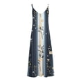 thumbnail image 4 of FRSASU Summer Maxi Dress for Women Spaghetti Strap Casual Sleeveless Printed Boho Floral Beach Vacation Sundress Multicolor-A, 4 of 5