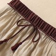 thumbnail image 4 of Cadeaux pour Femmes LSLJS Jupe Cheville en Coton et Lin d'Été Unie Brodée à Taille Élastique pour Femme, Jupe Maxi, 4 of 9