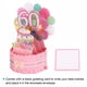 thumbnail image 3 of Tarjeta de Cumpleaños 60 de Uxcell Tarjeta de Cumpleaños Pop-Out con Tarjeta de Felicitación y Sobre para Regalo de Mujeres y Niñas Rosa, 3 of 6