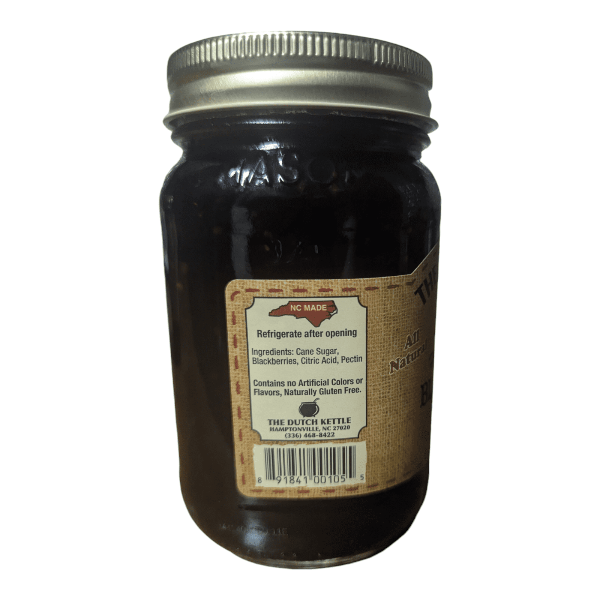 The Dutch Kettle Blackberry Jam — Amish Homestyle Fruit Jam, 2 Jars (19 oz Each)