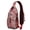 Artistic Paisle, variant on Sweet Red Strawberry Pattern Sling Bag, Fruity Berry Print Crossbody Backpack with Fresh Flowers and Summer Design