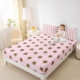 thumbnail image 4 of Feelyou Leopard Print Stars Queen Sheet Sets, Princess Cartoon Bed Set, 4pcs, 4 of 7