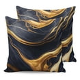 thumbnail image 7 of Outdoor Throw Pillow Cover Dark Blue Marble Texture with Gold Line Waterproof Cushion Covers 2 Pack Natural Cracks Granite Stone Pillow Cases Home Decoration for Patio Garden Couch Sofa, 7 of 7