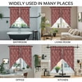 thumbnail image 3 of Red Boho Swag Valances for Windows 2 Pack, Kitchen Window Curtains 36 Inch Length, Vintage Ethnic Tribe Abstract Art Floral Privacy Swag Curtains for Living Room/Bathroom with Rod Pocket 36"x36", 3 of 8