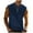 Navy, variant on cocolona Mens Summer Tank Tops Zipper V Neck Sleeveless Workout T-Shirts Fashion Casual Solid Color Blouses