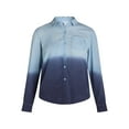thumbnail image 2 of Time and Tru Women's Button Front Shirt with Long Sleeves, Sizes XS-XXXL, 2 of 6