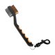 thumbnail image 1 of Cepillo para palos de golf con cerdas de nailon de acero y gancho, mango ergonómico para un putting fácil. Negro Naranja, 1 of 9