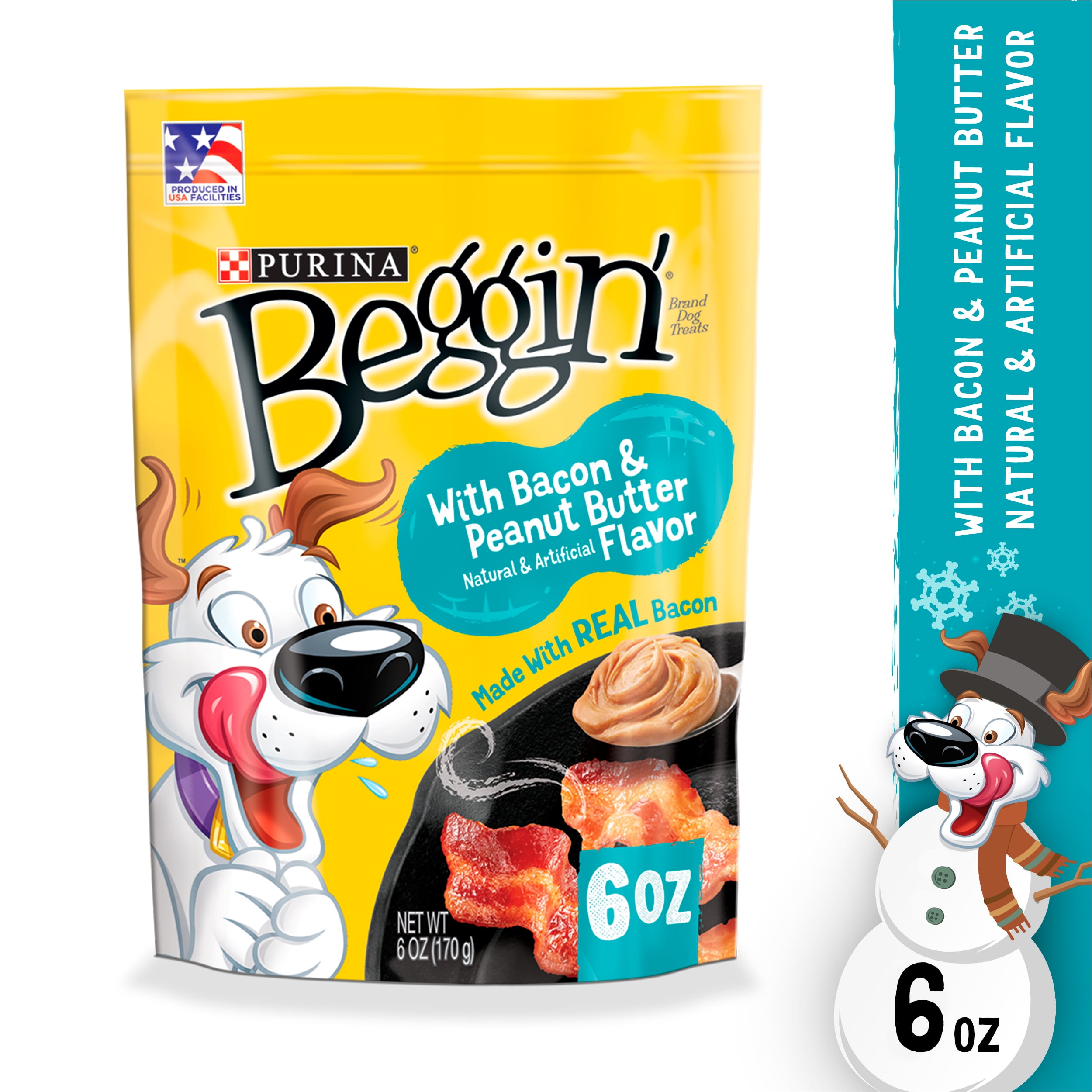 Purina Beggin' Strips Real Meat Dog Treats, With Bacon & Peanut Butter