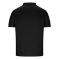 thumbnail image 4 of ZCFZJW Men's Short Sleeve Polo Shirts Quarter-Zip Casual Solid Color Slim Fit Lapel Collar V Neck Basic Athletic Workout Cotton Tees Shirt Tops Black XL, 4 of 5