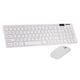 thumbnail image 1 of Combo Irfora Combo de ratón con teclado inalámbrico Teclado inalámbrico de 2,4 GHz Ratón óptico de 1200 DPI para uso en la oficina en casa Compartir 1 receptor USB, blanco Irfora Combo, 1 of 2