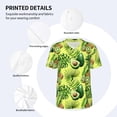 thumbnail image 5 of Fotbe Kiwi and Avocado Baseball Jersey Shirt for Men and Women, Casual Short Sleeves Button Down T-Shirt-Small, 5 of 9
