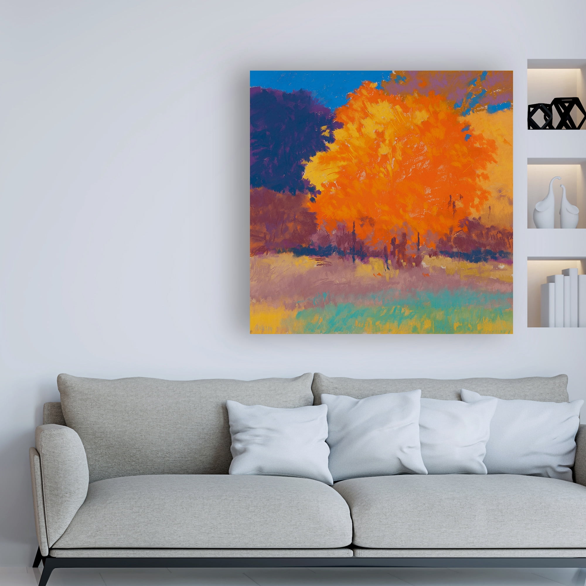 Trademark Fine Art 'Orange Maple Trees' Canvas Art by Mike Kell