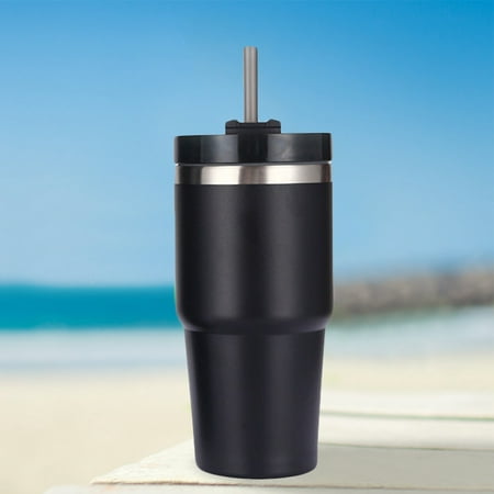 

20oz Ice Tyrant Cup Car Double Insulated 304 Stainless Steel Straw Mug (Black)