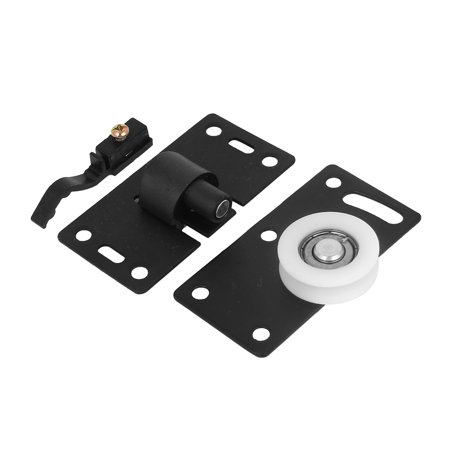 Unique Bargains Wardrobe Closet 30mm Diameter Wheel Metal Plate