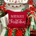 thumbnail image 5 of Red Christmas Pillow Cover 20x20 Inch for Christmas Decorations Merry Christmas Throw Pillow Covers Winter Holiday Cushion Case Decoration for Sofa Couch, 5 of 6