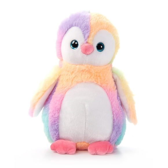 The Petting Zoo Penguin Stuffed Animal Plushie Ombrez Animals Rainbow Penguin Plush Toy 9 inches