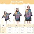 thumbnail image 4 of FORMRS Wearable Blanket Hoodie with Sleeves for Kids Cozy Flannel Sweatshirt, Psychedelic Jellyfish, 4 of 7