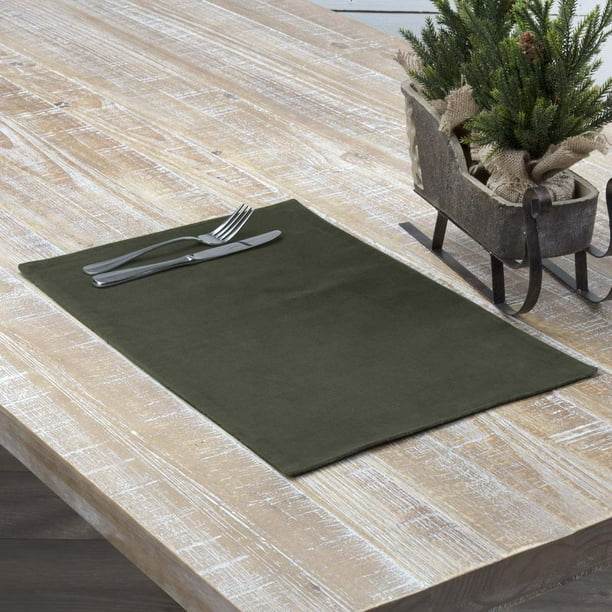 Sage Green Seasonal Tabletop Kitchen Velvet Holiday Cotton Velvet Solid
