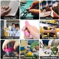 thumbnail image 7 of 16 Pcs Finger Tips, 4 Sizes Silicone Thimble Fingertip Grips Finger Protectors Pads Cover for Paper Sorting, Page Turning, Hand Sewing, Money Counting, Guitar Playing - Blue, Aqua, 7 of 7