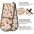 thumbnail image 4 of Dailycode Double Sided Oven Mitt with Loop Heat Resistant Kitchen Long Potholders 7" x 35" Watercolor Cartoon Bread, 4 of 6
