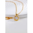 thumbnail image 3 of 18K Gold Plated 925 Silver Square Baroque Pearl Pendant Necklace, 3 of 4