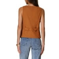 thumbnail image 3 of INSPIRE CHIC Women's Casual Linen V Neck Sleeveless Single Button Breasted Lightweight  Waistcoat M Orange, 3 of 6