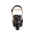 thumbnail image 2 of BLISSFUL STEP Women's Shoes Floral Pattern Platform Chunky Heel Open Toe Slingback Buckle Strap  Sandals Black 7.5, 2 of 7