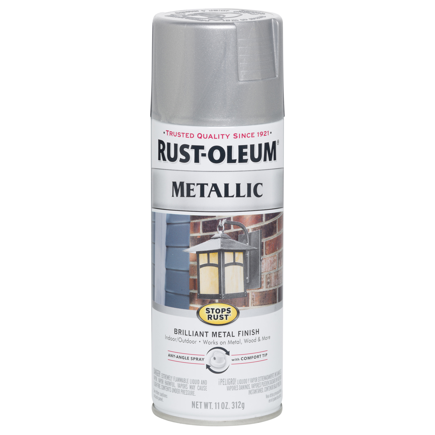 Silver, Rust-Oleum Stops Rust Metallic Paint-7271830, 11 oz - image 3 of 6