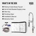 thumbnail image 4 of VIGO Zurich Single Handle Pull-Down Sprayer Kitchen Faucet in Stainless Steel, 4 of 14