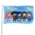 thumbnail image 1 of Funneh Krew Bandera impresa con temática, regalo perfecto para fanáticos, amigos y familiares, y adecuada para actividades al aire libre e interiores, decoraciones de fiesta. 120*180CM, 1 of 6