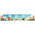 thumbnail image 5 of Spring Themed Welcome Banners with Bunny Floral and Cross Elements Easter Decorations Backdrop Party Supplies Photography Props Outdoor Decor, 5 of 8