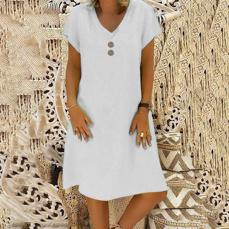 white tank midi dress Flowy Tiered – Sleeveless Button-Up Ruffle Hem | Olivaceous Size:Beige Men's Dress Shirt Wrinkle YCRF_S7-L3 and practical