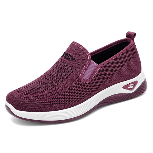Walking Shoes For Women | Walking Slip On Foam Shoes | Hands Slip In Sneakers Arch Support Orthopaedic Shoes Women_s Trainers Lightweight Shoes