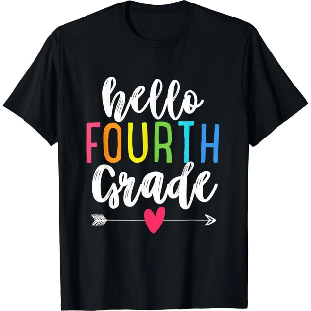 Camiseta Divertida de Regreso a Clases para Niñas "Hola 4to Grado" - Regalo Gracioso