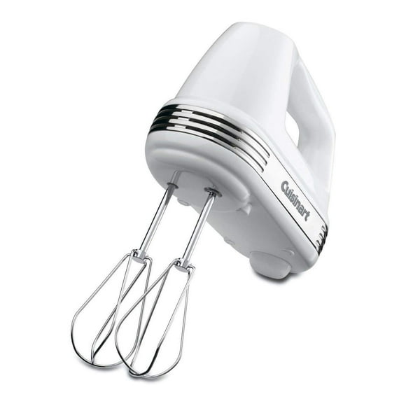 Batidora de mano Cuisinart HM-70 Power Advantage de 7 velocidades plateada, blanca