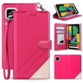 thumbnail image 1 of Case for Google Pixel 4, [Pink] Infolio Wallet Credit Card Slot ID Cover, View Stand [with Wrist Strap Lanyard] for Google Pixel 4 Phone (2019), 1 of 7