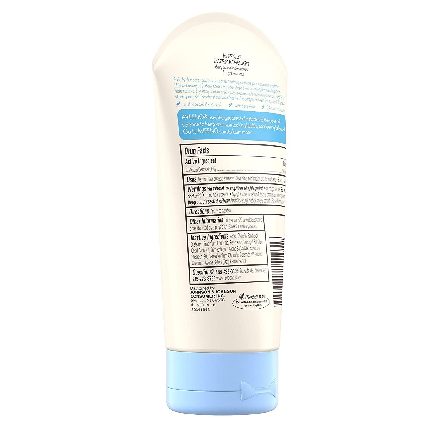 Aveeno Eczema Therapy Moisturizing Cream Helps Skin Protectant, 5 oz, 6 Pack