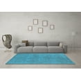 thumbnail image 3 of Ahgly Company Indoor Round Oriental Light Blue Industrial Area Rugs, 3' Round, 3 of 4