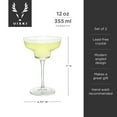 thumbnail image 4 of Viski Raye Crystal Margarita Glasses for Holiday Dinner Party 12oz Set of 2, 4 of 6