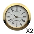 thumbnail image 1 of 2xMini Reloj Insertar Reloj Dorado Para Autoinstalación Reloj DIY Relojes Incorporados, 1 of 10