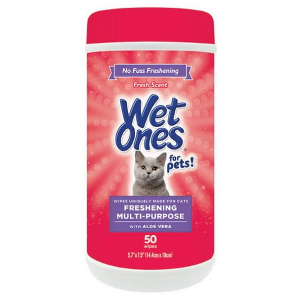 Wet Ones Multipurpose Wipe for Cats 50 ct Canister