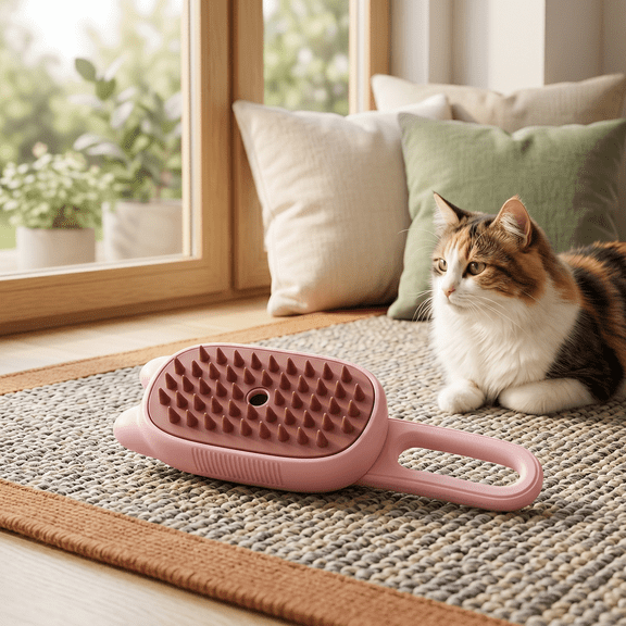 Pet Steam Brush, 3-in-1 Grooming Comb with Massage Function for Cats and Dogs for Removing Tangled and Loosse Hair