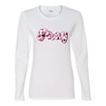 thumbnail image 2 of Wild Bobby Pray Bubble Letters Inspirational/Christian Women Graphic Long Sleeve Tee, White, XX-Large, 2 of 6