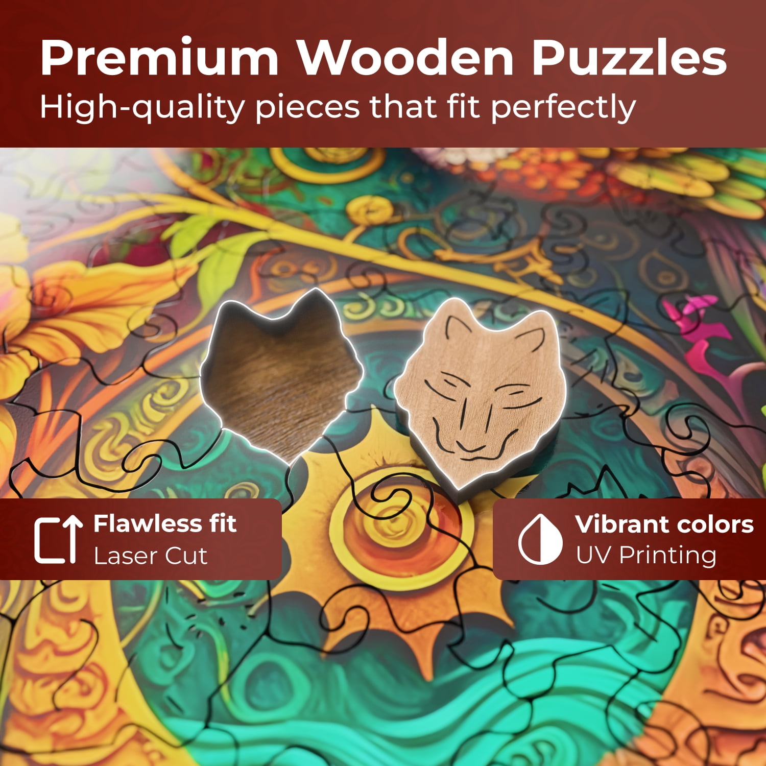 CRAFTHUB Hummingbird Wooden Puzzle for Adults - Wooden Jigsaw Puzzle for Ages 13+, Size: 10.8"x10.9"