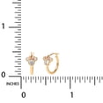 thumbnail image 4 of Disney Women's 14K Gold Two Tone CZ Minnie Mouse Hoop Earrings, 4 of 5