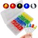 thumbnail image 1 of Kit surtido de diodos emisores de luz LED, 500 Uds., 5mm, diodo difuso de bajo voltaje para luces indicadoras de circuito PCB DIY, 1 of 5